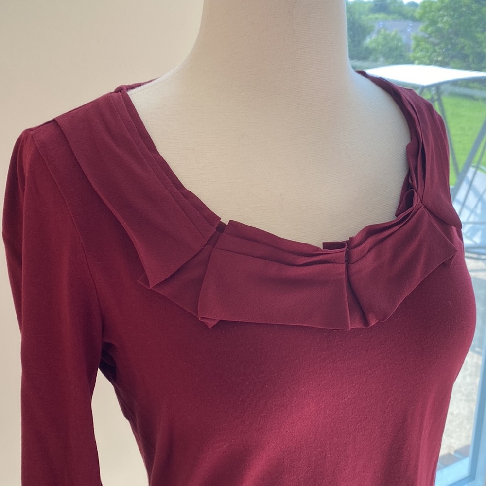 • Talbots Pleated Top • - Picture 2 of 6